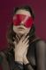 Маска на очі Feral Feelings - Blindfold Mask, натуральна шкіра, червона SO3413 фото 4