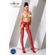 Сексуальні колготки-бодістокінги Passion S022 One Size, Red, імітація панчіх і пояса з гартерами PSS022R фото 7