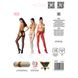 Сексуальні колготки-бодістокінги Passion S022 One Size, Red, імітація панчіх і пояса з гартерами PSS022R фото 10