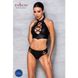 Комплект з еко-шкіри Nancy Bikini black L/XL - Passion, бра та трусики з імітацією шнурівки SO5367 фото 10