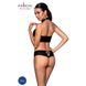 Комплект з еко-шкіри Nancy Bikini black L/XL - Passion, бра та трусики з імітацією шнурівки SO5367 фото 9