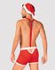 Чоловічий еротичний костюм Санта-Клауса Obsessive Mr Claus S/M, боксери на підтяжках, шапочка з помп SO7294 фото 9