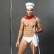 Чоловічий еротичний костюм кухаря "Умілий Джек" S/M: сліпи, фартух, хустка і ковпак SO2266 фото 7