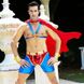 Чоловічий еротичний костюм супермена "Готовий на все Стів" S/M: плащ, портупея, шорти, манжети SO2292 фото 9