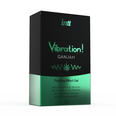 Рідкий вібратор Intt Vibration Ganjah (15 мл), густий гель, незвичайний смак, діє до 30 хвилин SO3347 фото