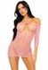 Сукня-сітка з сердечками Leg Avenue Heart net mini dress Pink, зав’язки, відкриті плечі, one size SO7960 фото 15