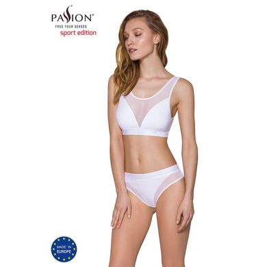 Топ з прозорою вставкою Passion PS002 TOP L, white SO4203 фото