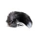 Металева анальна пробка Лисячий хвіст Alive Black And White Fox Tail S, діаметр 2,9 см SO6321 фото 5