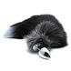 Металева анальна пробка Лисячий хвіст Alive Black And White Fox Tail L, діаметр 3,9 см SO6323 фото 5
