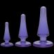 Набір анальних пробок Doc Johnson Crystal Jellies Anal - Purple, макс. діаметр 2см - 3 см - 4 см SO1977 фото 3