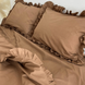 Комплект постільної білизни з рюшами Бязь Lux - &laquo;Кава з молоком&raquo; кава з молоком фото 3