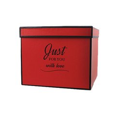 Подарункова коробка Just for you червона, M - 19,5 х19, 5х16, 5 см SO5474 фото