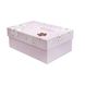 Подарункова коробка з квітами рожева, L - 28.5х21.5х11 см SO5479 фото 2
