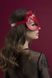Маска кішечки Feral Feelings - Catwoman Mask, натуральна шкіра, червона SO3407 фото 5