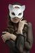 Маска кішечки Feral Feelings - Catwoman Mask, натуральна шкіра, біла SO3408 фото 4