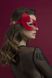 Маска кішечки Feral Feelings - Kitten Mask, натуральна шкіра, червона SO3410 фото 7