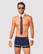 Еротичний костюм пілота Obsessive Pilotman set S/M, боксери, манжети, комір з краваткою, окуляри SO7301 фото 8