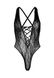 Мереживне боді Leg Avenue Floral lace thong teddy Black, шнурівка на грудях, one size SO7902 фото 9